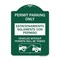 Signmission Permit Parking Estacionamiento Con Permiso. Vehicles w/o Permits Tow Alum, 18" x 24", GW-1824-23314 A-DES-GW-1824-23314 - alternate 1